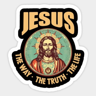 jesus the way the truth the life Sticker